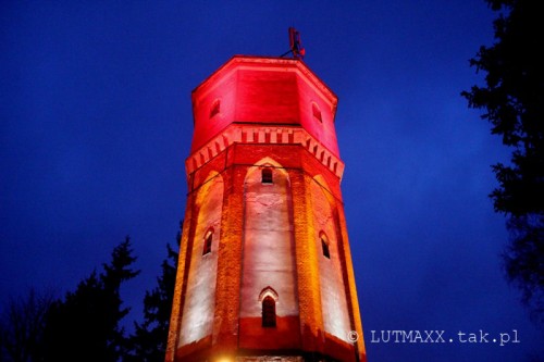 Barczewo - iluminacja wieży ciśnień