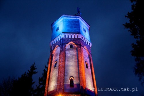Barczewo - iluminacja wieży ciśnień