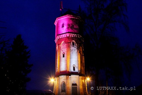 Barczewo - iluminacja wieży ciśnień